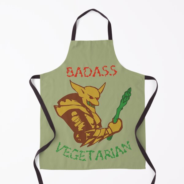 Item preview, Badass vegetarian (demon) funny cool veggie lover designed and sold by SolidEarthArt.
