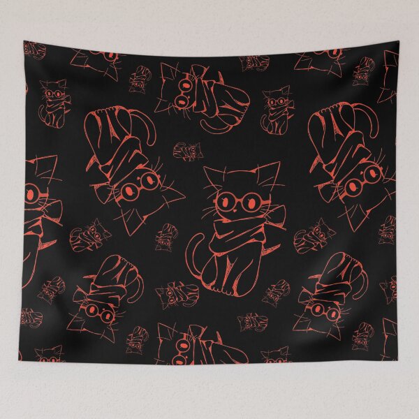 Item preview, CUTE CAT SILHOUETTE WITH SHADES AND SCARF - Funny Cat Pictures  designed and sold by FunnyCatsFam.