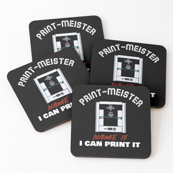 Item preview, Print meister  graphic design white and red font designed and sold by NerdnGeekshop.
