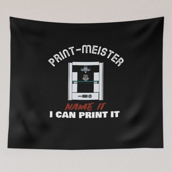 Item preview, Print meister  graphic design white and red font designed and sold by NerdnGeekshop.