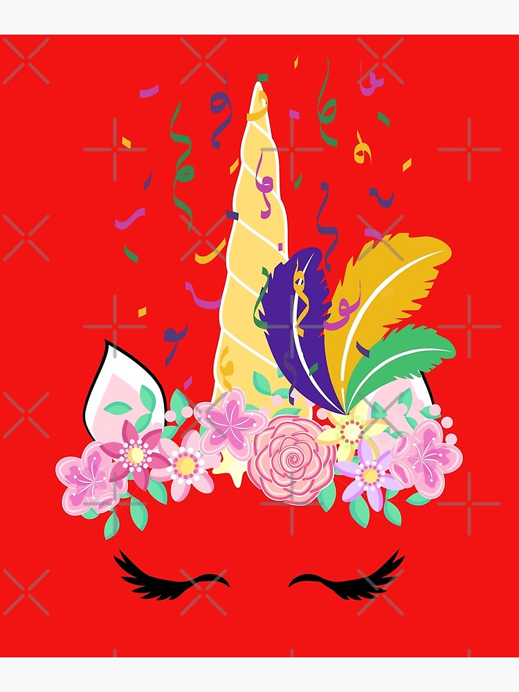 “Unicorn Mardi Gras mask, Mardi Gras carnival 2022” Poster for Sale by