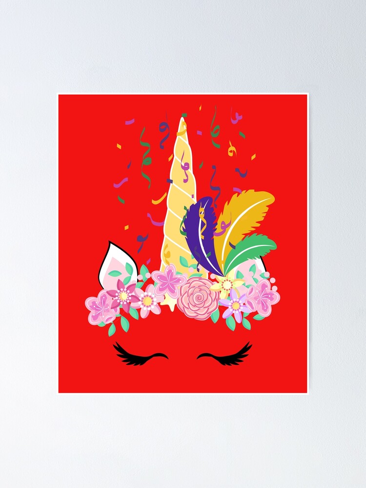 “Unicorn Mardi Gras mask, Mardi Gras carnival 2022” Poster for Sale by