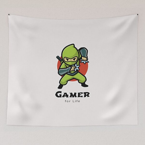 Item preview, Gamer for Life with Shuriken Silent Ninja designed and sold by PRIVARSHU.