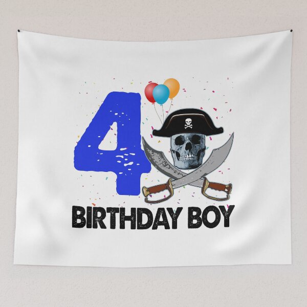 Item preview, Birthday Boy 4 Pirate designed and sold by Bendthetrend.