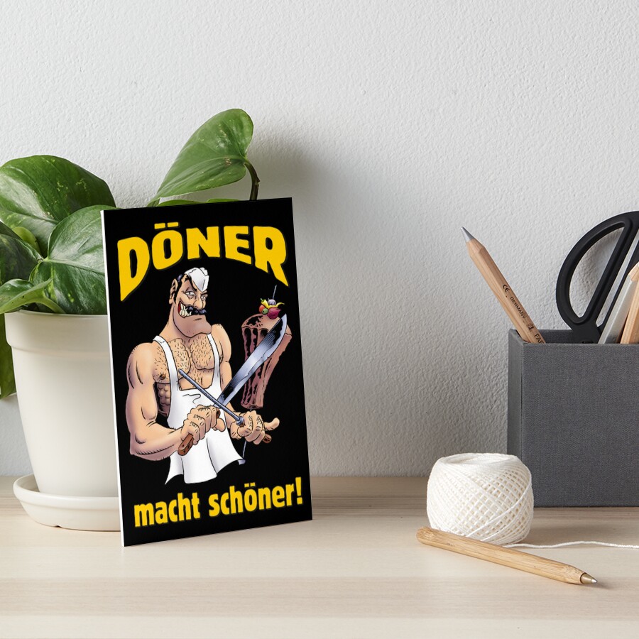 Lámina rígida «Döner macht schöner Kebab Árabe Divertido Turco Alemán