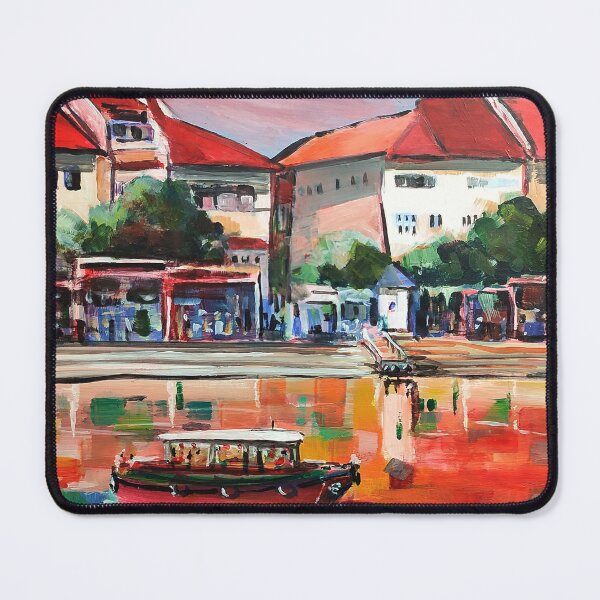 Item preview, Singapore River, acrylic painting designed and sold by Almondtree.