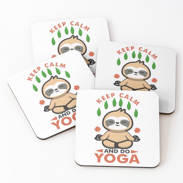 Item preview, keep calm and do yoga-funny animals typography designed and sold by Hartics.