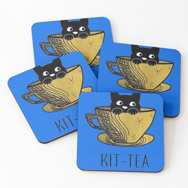 Item preview, Kit-Tea Funny Cat Lover Essential T-Shirt designed and sold by ReneWilde.