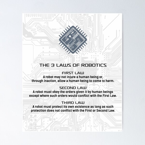 Artikel-Vorschau von DREI GESETZE DER ROBOTIK, ASIMOV-TRIBUT, designt und verkauft von angelisart.