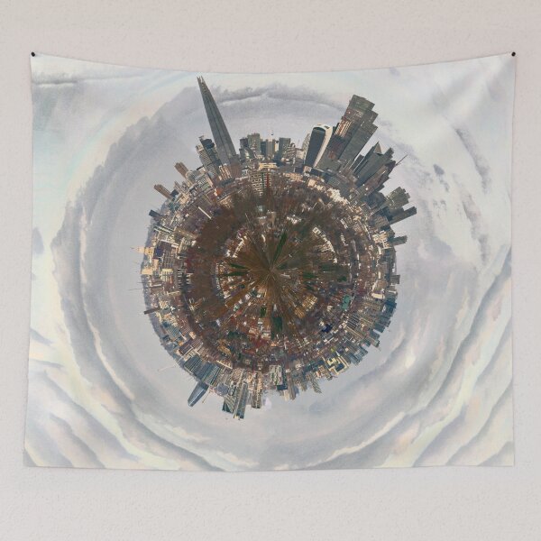 Item preview, London Skyline Tiny Planet designed and sold by MancBusyBee.