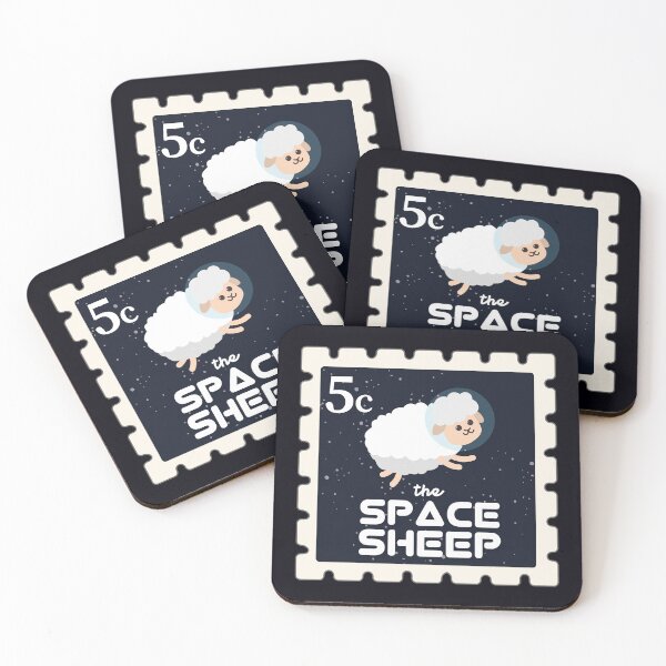 Item preview, The Space Sheep | Postage Stamps | Funny Gift Ideas designed and sold by Fluffy-Vectors.