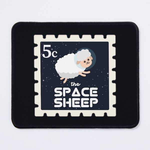 Item preview, The Space Sheep | Postage Stamps | Funny Gift Ideas designed and sold by Fluffy-Vectors.