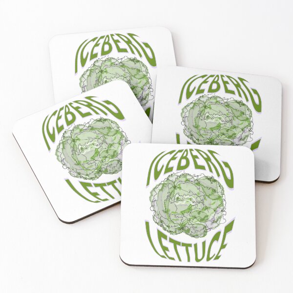 Item preview, ICEBERG LETTUCE! watercolour graphic text  designed and sold by Dopamine Dumpster.