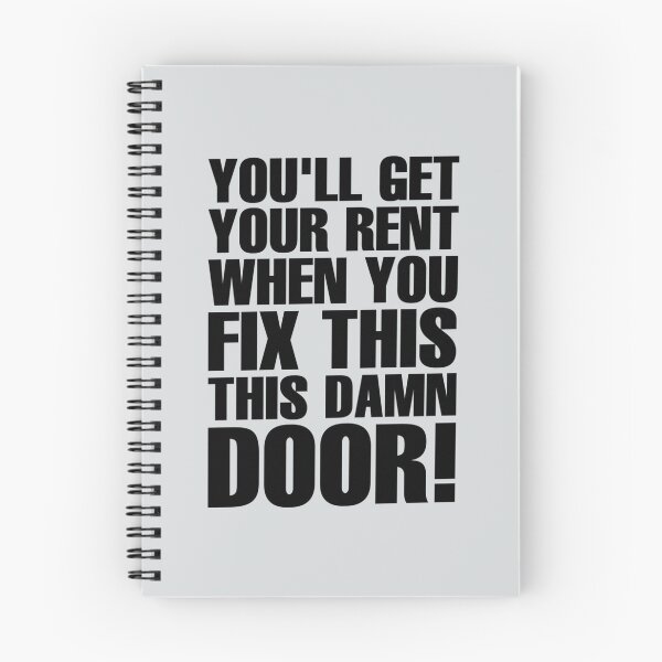 Item preview, Youll Get Your Rent When You Fix This Damn Door! - Black designed and sold by VictoriaWrigh.
