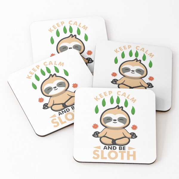 Item preview, keep calm and be sloth-funny animals typography designed and sold by Hartics.