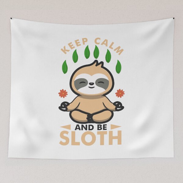 Item preview, keep calm and be sloth-funny animals typography designed and sold by Hartics.
