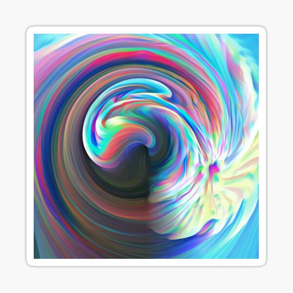 "Swirly Abstract Pastel painting design" Sticker for Sale by byblani