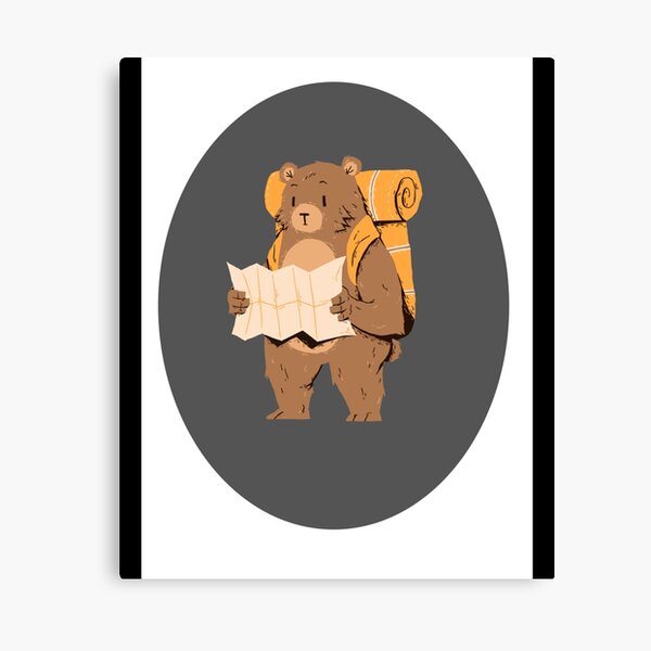 Artwork on Canvas, Teddy Bear Baseball Catcher, Choice of Easel