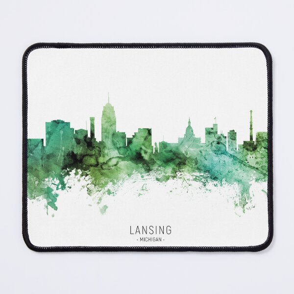 Item preview, Lansing Michigan Skyline designed and sold by ArtPrints.