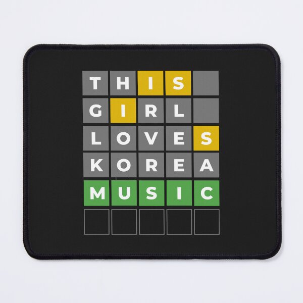 Item preview, This girl loves Korea music, Wordle game, K culture, K pop fan, Love Korean, Korean gift idea, Play wordle tee designed and sold by InspiresME.
