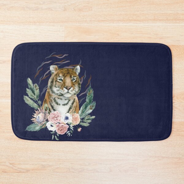 Item preview, Tiger With Flowers Very Cute designed and sold by Pink-angel2030.