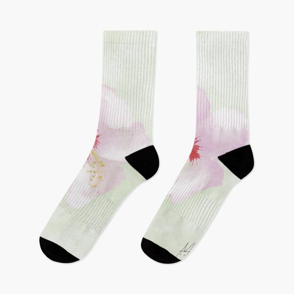 Item preview, Pastel Pink Hibiscus on Pastel Green Background designed and sold by Supermaya Design.