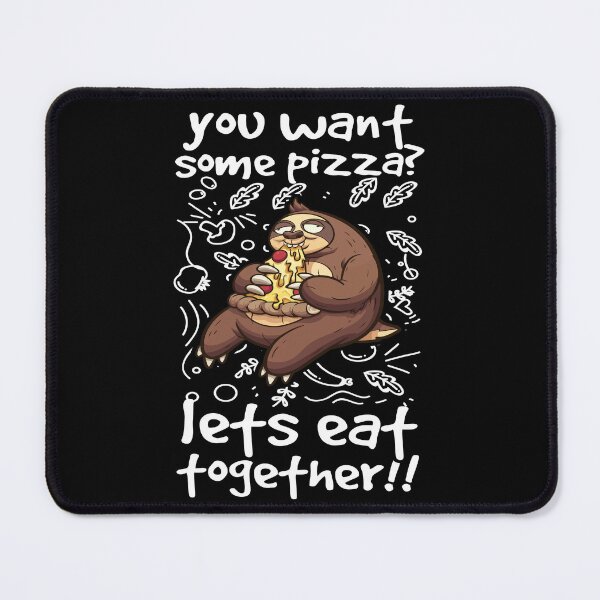Item preview, sloth eats pizza-funny animals typography designed and sold by Hartics.