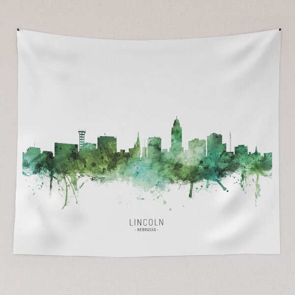 Item preview, Lincoln Nebraska Skyline designed and sold by ArtPrints.