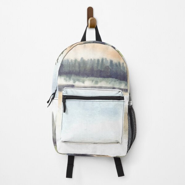 Item preview, Reflection Of Pine Trees In Lake Watercolor designed and sold by Yorda Creative.