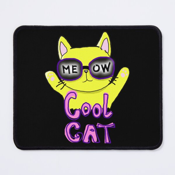 Item preview, Cartoon Cool Cat, Meow, Cute Cat, Yellow, designed and sold by Maculele.