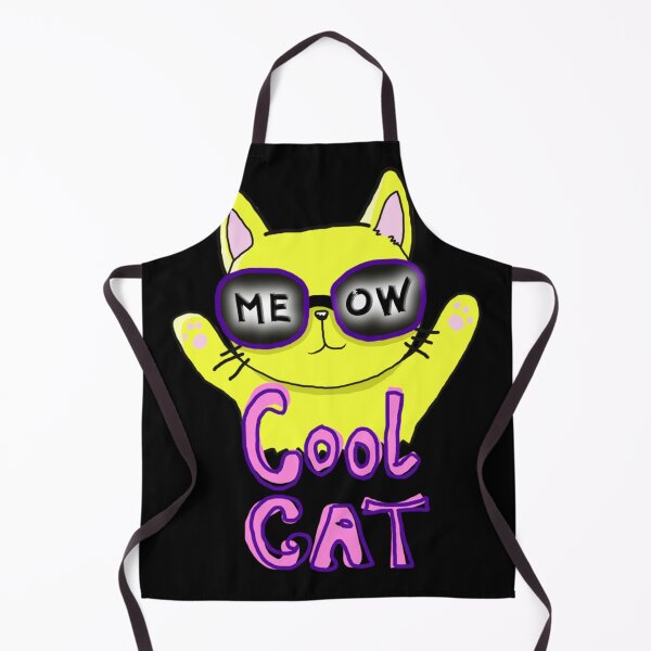 Item preview, Cartoon Cool Cat, Meow, Cute Cat, Yellow, designed and sold by Maculele.