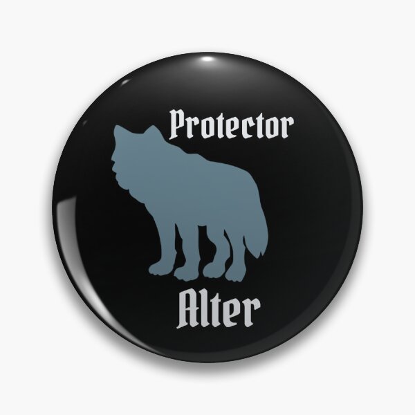 Item preview, Wolf Protector Animal Alter Graphic Grey on Black designed and sold by GladBlackLamb.