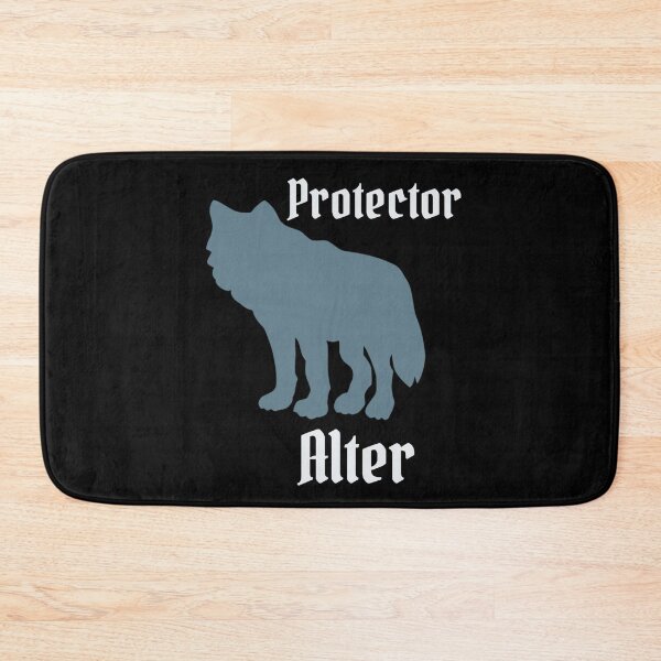 Item preview, Wolf Protector Animal Alter Graphic Grey on Black designed and sold by GladBlackLamb.
