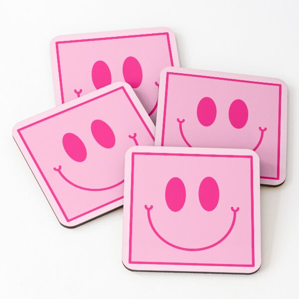 Item preview, Preppy Pink Square Smiley Face designed and sold by EpicCreation.