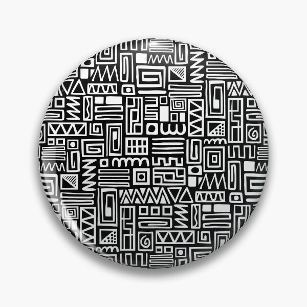 Item preview, Abstract Pattern 110122 - White on Black designed and sold by Artberry.