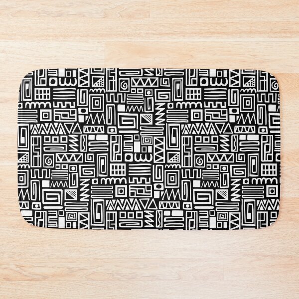 Item preview, Abstract Pattern 110122 - White on Black designed and sold by Artberry.