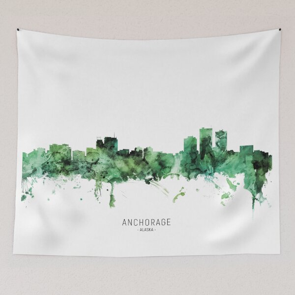 Item preview, Anchorage Alaska Skyline designed and sold by ArtPrints.