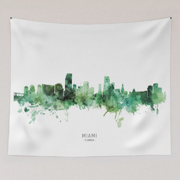 Item preview, Miami Florida Skyline designed and sold by ArtPrints.