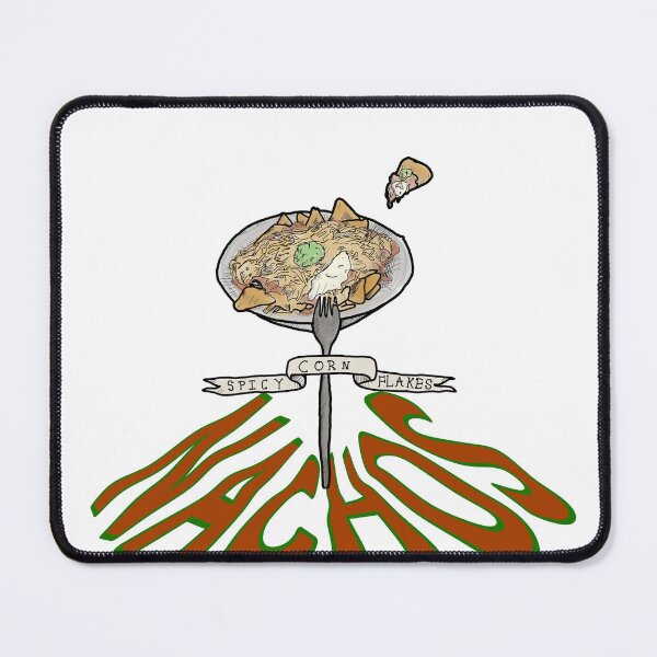 Item preview, NACHOS graphic text watercolour tattoo style designed and sold by Dopamine Dumpster.