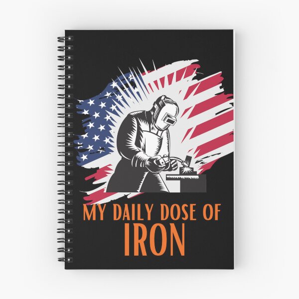 Item preview, My Daily Dose of Iron USA Flag Welder Iron Worker Fabrication Tig Car Fabricator designed and sold by CarantinedChaos.