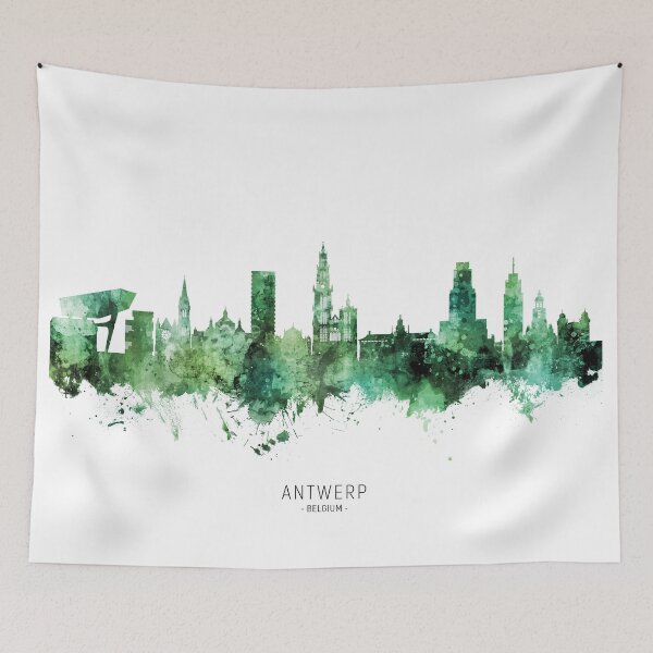 Item preview, Antwerp Belgium Skyline designed and sold by ArtPrints.
