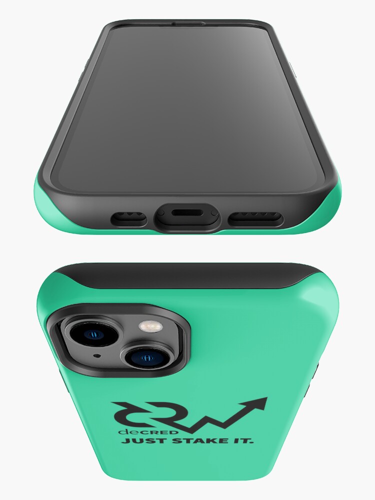 iPhone Case, Decred just stake it - DCR Turquoise © v2 (Design timestamped by https://timestamp.decred.org/) designed and sold by OfficialCryptos