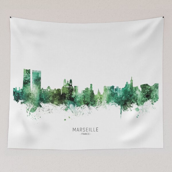 Item preview, Marseille France Skyline designed and sold by ArtPrints.