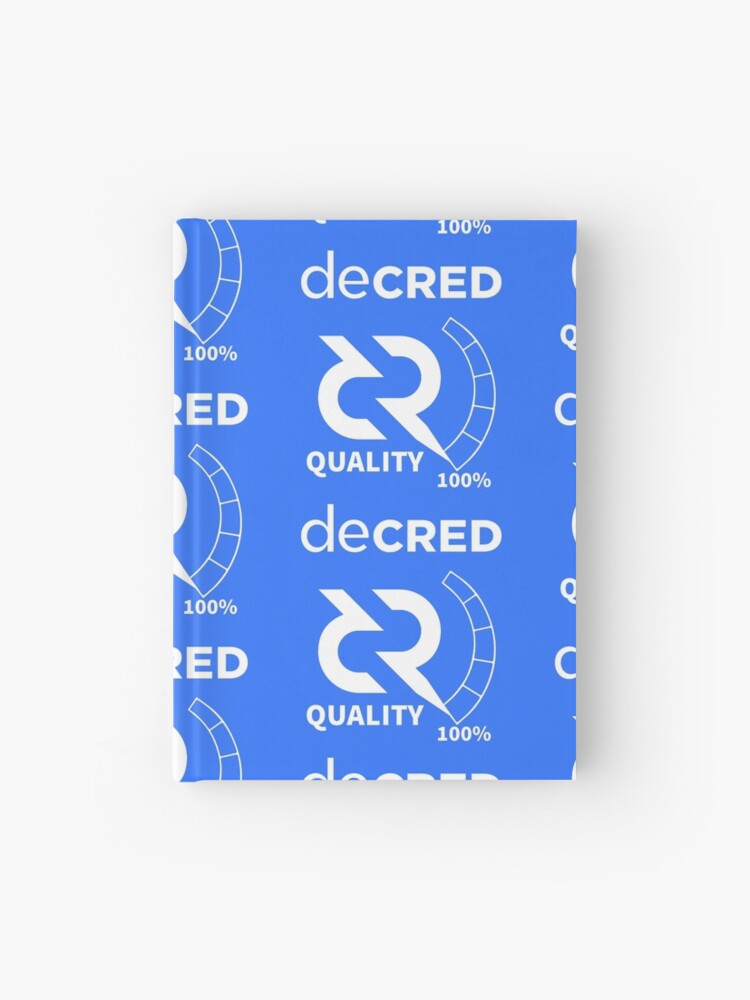 Thumbnail 1 of 3, Hardcover Journal, Decred quality - DCR Blue © v1 (Design timestamped by https://timestamp.decred.org/) designed and sold by OfficialCryptos.