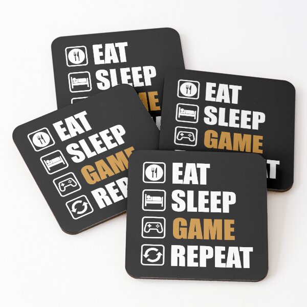 Item preview, EAT, SLEEP, GAME, REPEAT designed and sold by Kalit Designs.