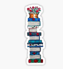 Pegatina Rosebush y libros
