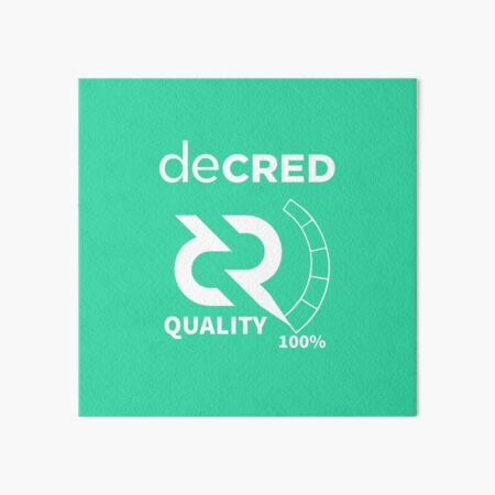 Decred quality - DCR Turquoise © v1 (Design timestamped by https://timestamp.decred.org/) Art Board Print