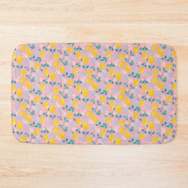 Item preview,  Risograph shining Lemon Pattern with  baby pink background designed and sold by InnaMGraphic.