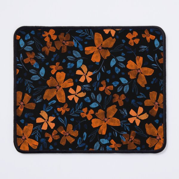 Item preview, Beige Black and Orange Abstract Flower Art designed and sold by alchemytree.