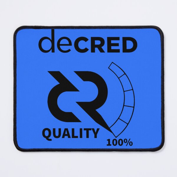 Aperçu de l'œuvre Qualité Decred - DCR Blue © v2 (Design horodaté par https://timestamp.decred.org/) créée et vendue par OfficialCryptos.